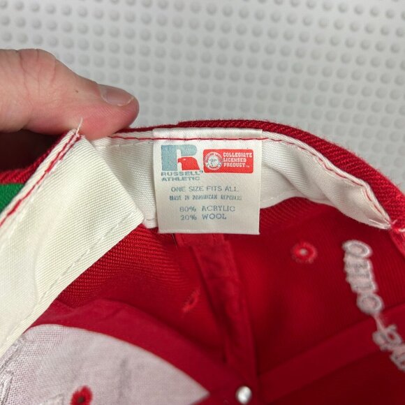 Ohio State OSU Buckeyes Snapback Hat Russell Athletic Stitched 90s Vintage Wool - Picture 6 of 7